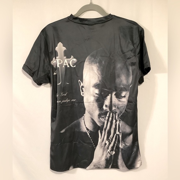 BAY Club Tupac “Only God Can Judge Me” Allover Print T-Shirt NWOT - Picture 2 of 4